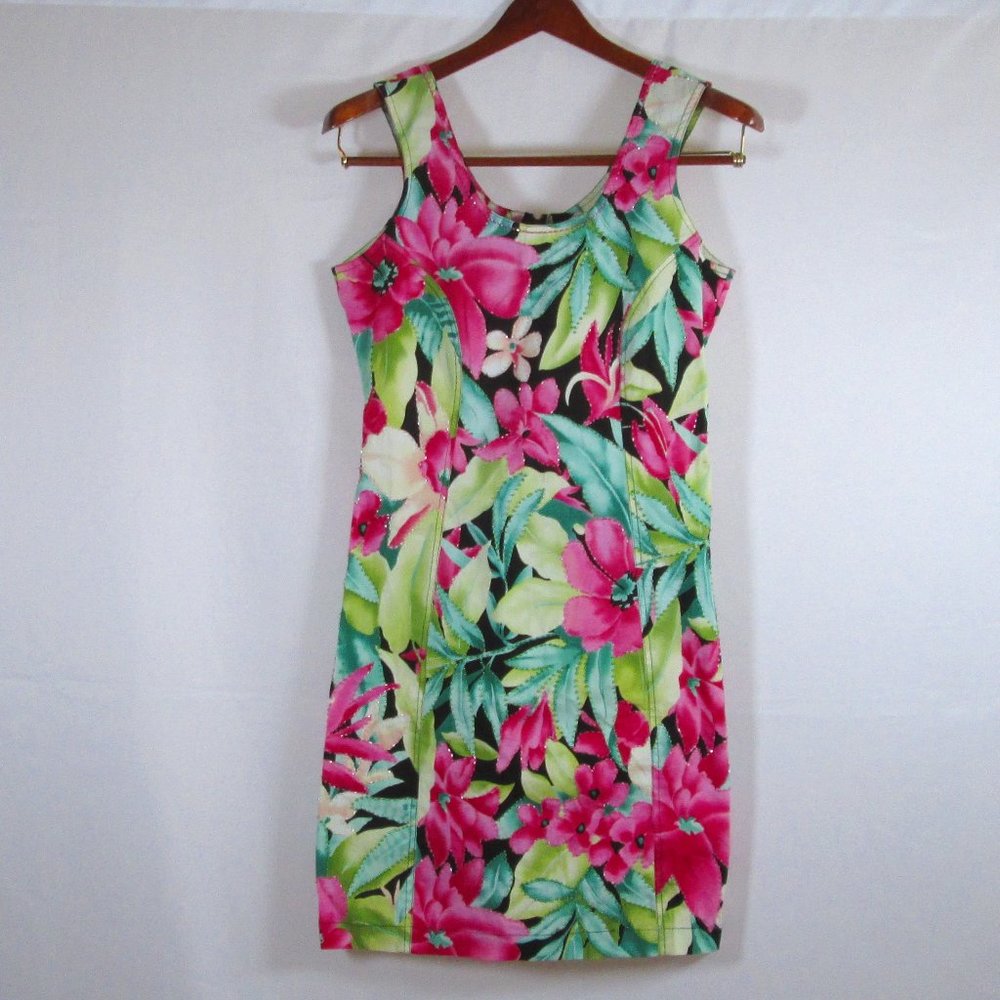 Havenbleu Womens Beaded Floral Sleeveless Dress Sz XS NWT